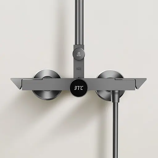 Душова система для зовнішнього монтажу Nett для душу WGr-19, графіт - фото 5