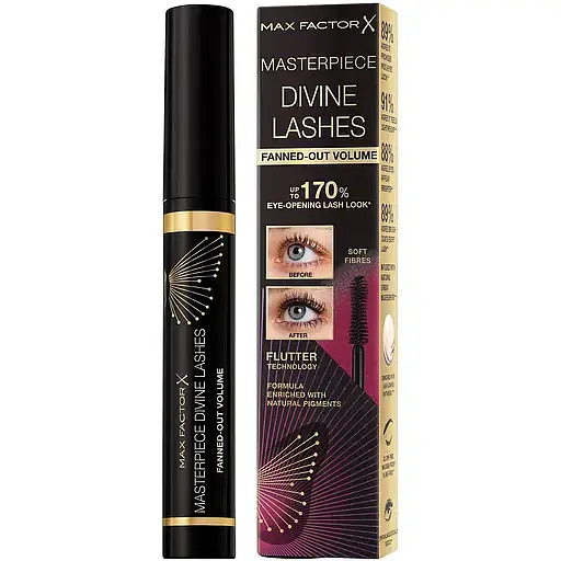 Туш для вій Max Factor Masterpiece Divine Lashes Fanned-Out Volume №001 Rich Black - фото 2