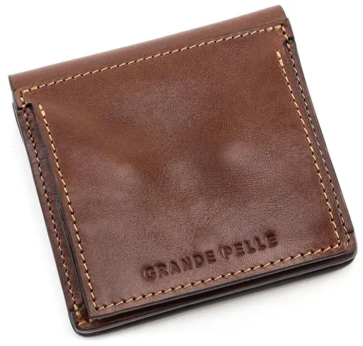Мужской кожаный кошелек Grande Pelle 11.5х11.5х3 см acs0024457 - фото 3