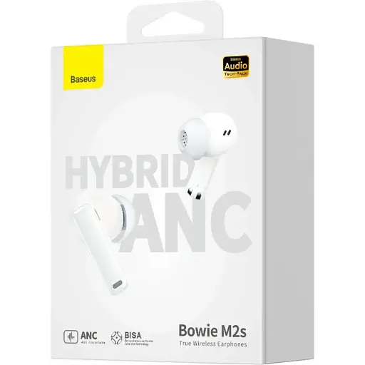 Навушники Baseus Bowie M2s True Wireless Earphones Moon White - фото 2