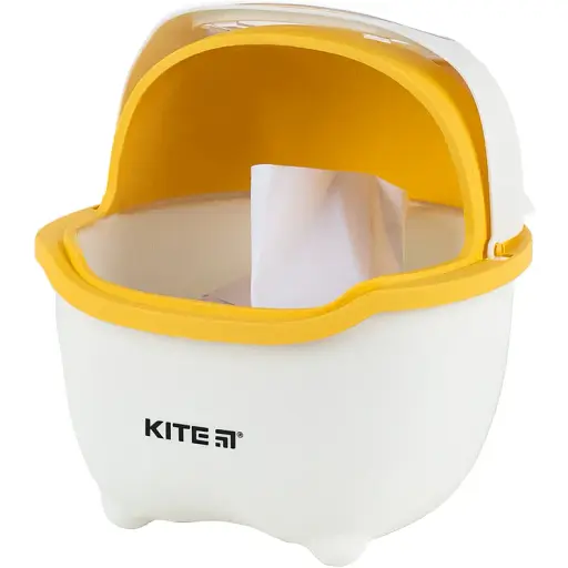 Настольный контейнер для мусора Kite бело-оранжевый (K24-009-8) - фото 4