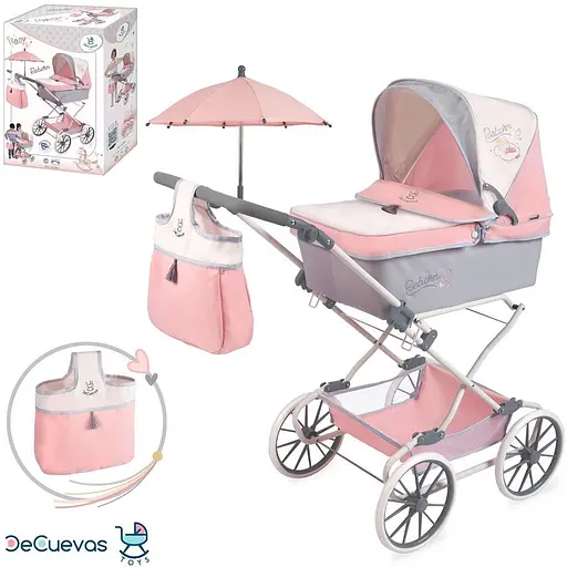 Детская коляска для куклы DeCuevas зонтик и сумка в комплекте (82086) - фото 2