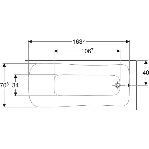 Ванна акриловая Gebert Selnova 180x80 554.286.01.1 + ножки Белый - фото 4