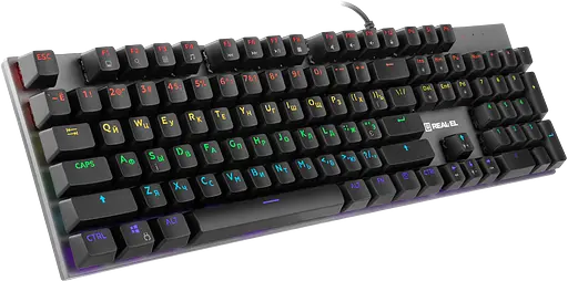 Клавиатура REAL-EL M 13 RGB Grey (EL123100045)