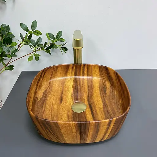 Умивальник VBI Arezzo wood matt накладний VBI-013205, Коричневий - фото 4