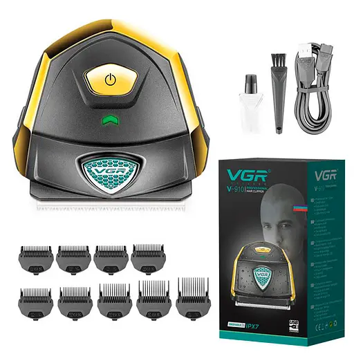 Машинка для стрижки водонепроникна VGR V-910 700 mAh (9 насадок)
