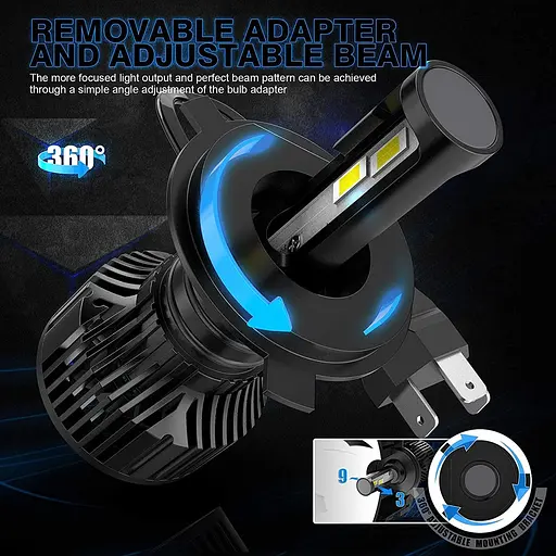 Лампочки H7 LED 12000LM BEAMFLY 12V 80W 6000K - фото 2