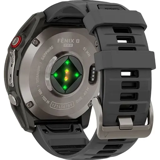 Смарт-часы Garmin Fenix 8 Pro AMOLED Sapphire 51 мм Carbon Gray DLC Titanium with Graphite/Black Silicone Band 010-03199-11 (145031) - фото 5
