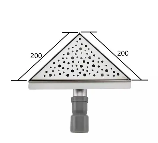 Угловой трап для душа Gappo нержавеющая сталь, 200x200 мм G82020-1 - фото 6