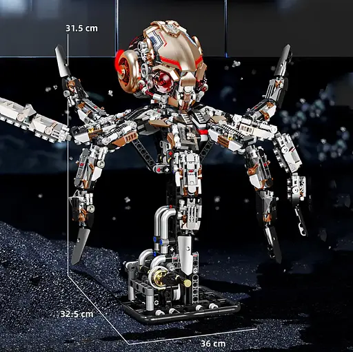 Конструктор механічний восьминіг MJI Octopus   для дітей і дорослих живий світ 1768 деталей - фото 3