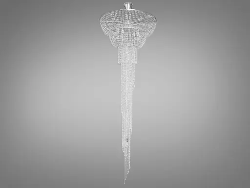 Большая современная хрустальная люстра "Хрустальный каскад" на 16 ламп, хром. - фото 1