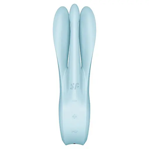 Багатофункціональний вібратор Satisfyer Threesome 1 14 см блакитний - фото 2