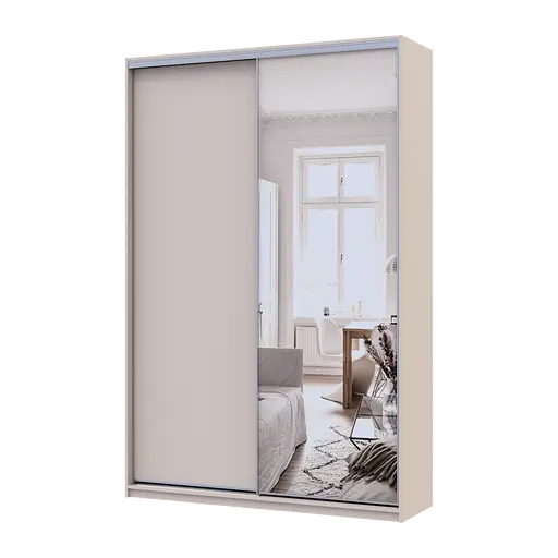 Шафа купе Doros Сіті Лайт Кашемір 1 ДСП / 1 дзеркало 150х45х225 (80736356)
