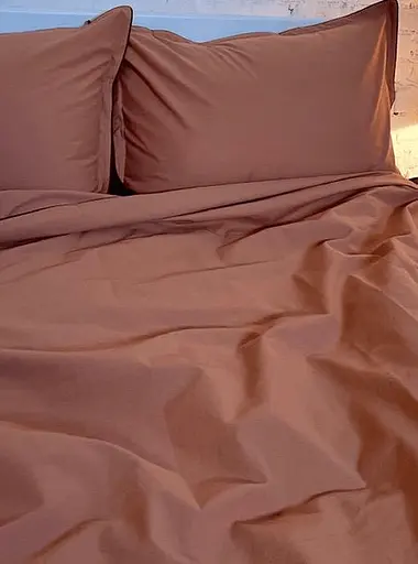 Комплект постільної білизни двоспальний євро 200х220 см варена бавовна White Dream Теракот (2008) - фото 8
