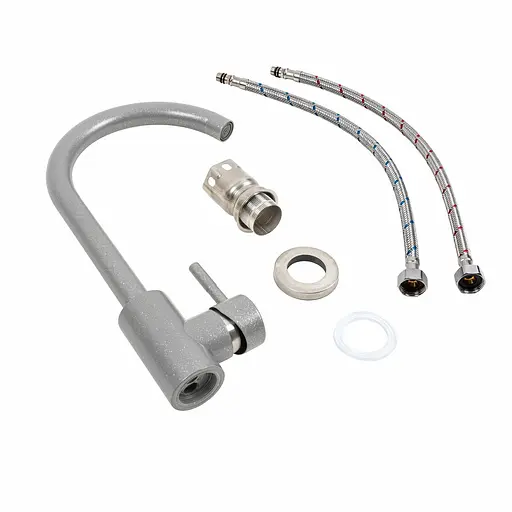 Змішувач для кухні Platinum NS01 (3008A-NA) сірий мусон Сірий - фото 2