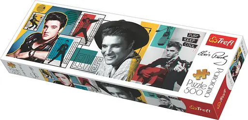 Пазлы - (500 элм.) Панорама - "Элвис Пресли", Коллаж - фото 1
