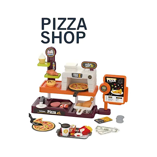 Піцерія, 66 елементів, звуки каси, фритюр, піч, продукти
