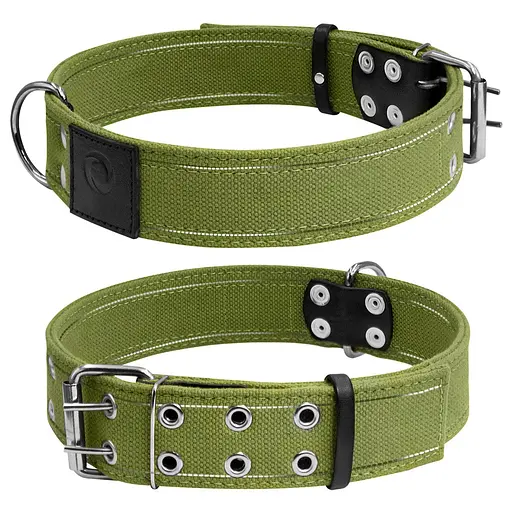Нашийник для собак бавовняна тасьма CoLLaR Брезент подвійний (ширина 45мм довжина 56-71см)