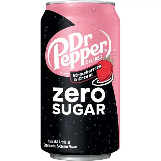 Уцінка. Напій безалкогольний Dr. Pepper Strawberries & Cream Zero 0.355 л (951549)