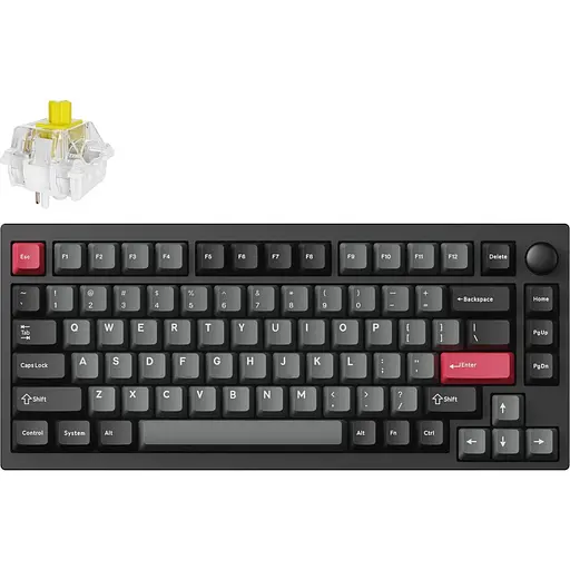 Клавіатура Lemokey P1 Pro Keychron Super Banana Carbon Black (P1P-M4-UA) [153090] - фото 2