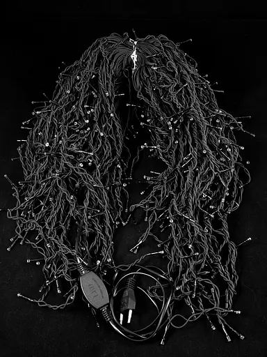 Гірлянда вулична бахрома світлодіодна з мерехтінням новорічна на дім Laplandia чорний ПВХ провід 25 м Біла (w.02.6B.850.F+) - фото 2