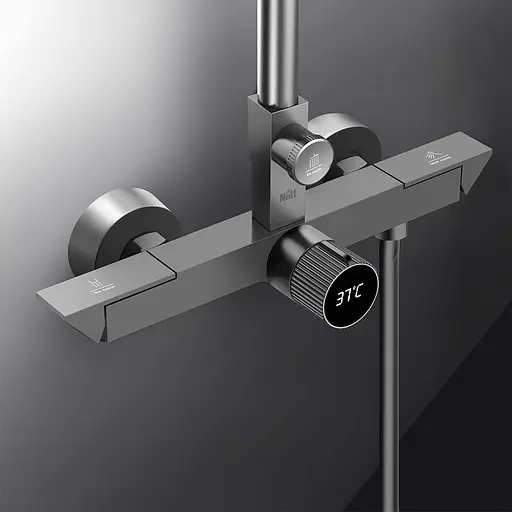 Душова система для зовнішнього монтажу Nett для душу WGr-19, графіт - фото 4