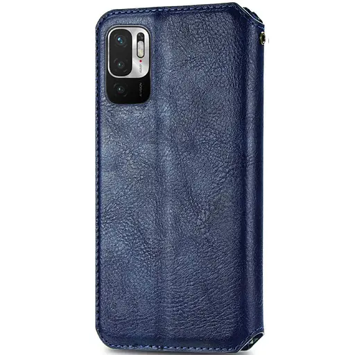 Кожаный чехол-книжка Getman Cubic PU для Xiaomi Redmi Note 10 5G / Poco M3 Pro Синий - фото 4