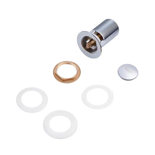 Донний клапан для раковини Kroner KRM - C962-1 1 1/4" з переливом CV022945, Хром - фото 3