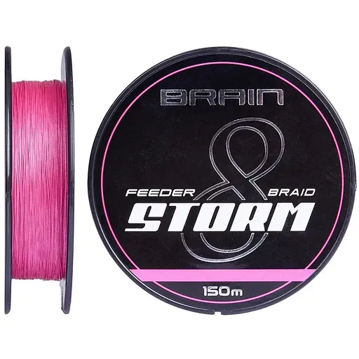 Шнур Brain Storm 8X 150 m 0.16 mm 25lb/11.1 kg Рожевий (1013-1858.51.91)