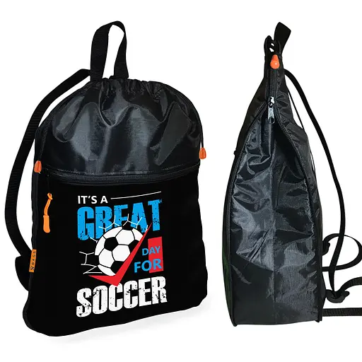 Рюкзак-мішок для школи з футбольним м'ячем дитяча сумка для взуття та спортивного одягу (01466)