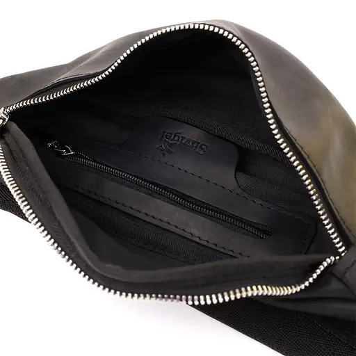 Надійна сумка бананка для чоловіків із вінтажної натуральної шкіри SHVIGEL 34х14х7 см sum0027465 - фото 17