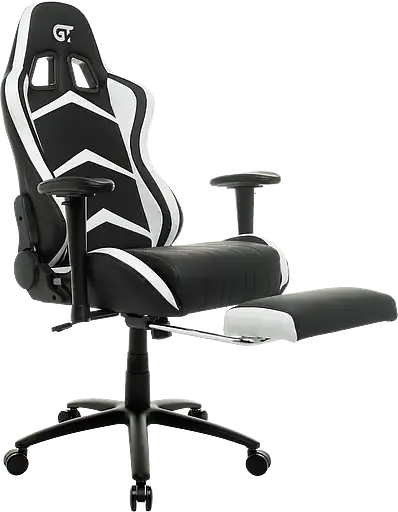 Геймерське крісло GT Racer чорне з білим (X-2534-F Black/White) - фото 7