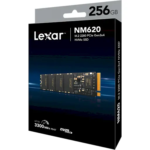 Накопитель SSD Lexar m.2 NVMe 256GB NM620 PCIe 3.0 250 240 (LNM620X256G-RNNNG) - фото 3