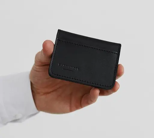 Кожаная обложка для ID-паспорта и водительского заседания 4.0 черная - фото 1