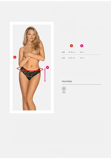 Трусики Obsessive Giully L/XL чорний - фото 11