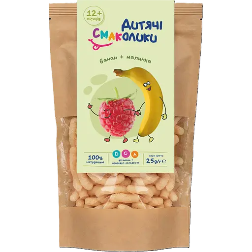 Палочки Дитячі смаколики Малина-Банан 25 г