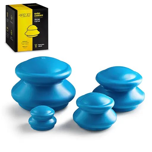 Вакуумні масажні банки 4FIZJO для тіла (китайські/атницелюлітні банки) 4 шт 4FJ0233 (P-5907739312204) - фото 3