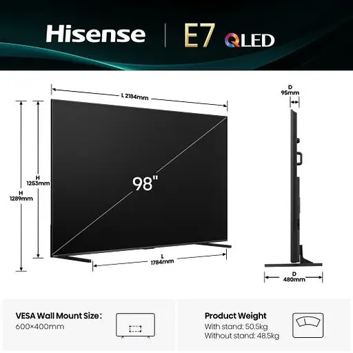 LED-телевізор Hisense 98E7Q - фото 2