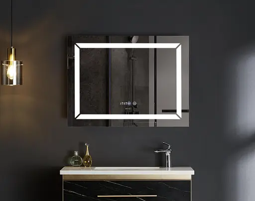 Дзеркало Mixxus Light MR01-80x60 (годинник, LED-підсвічування, антизапотівання) MI5998 - фото 5