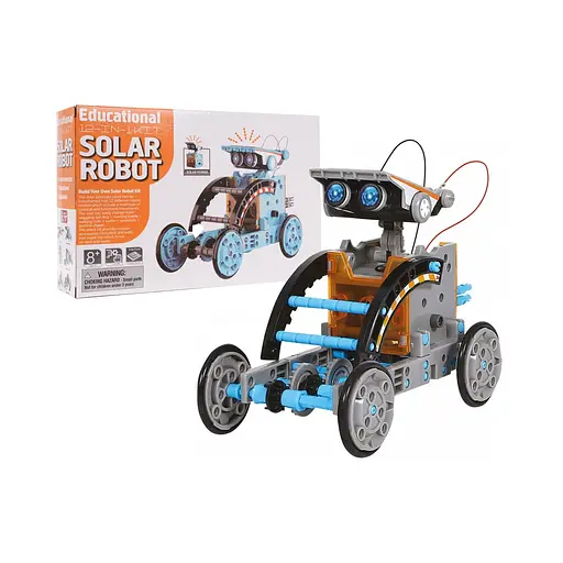 Набор солнечных автомобилей 12 в 1 синий