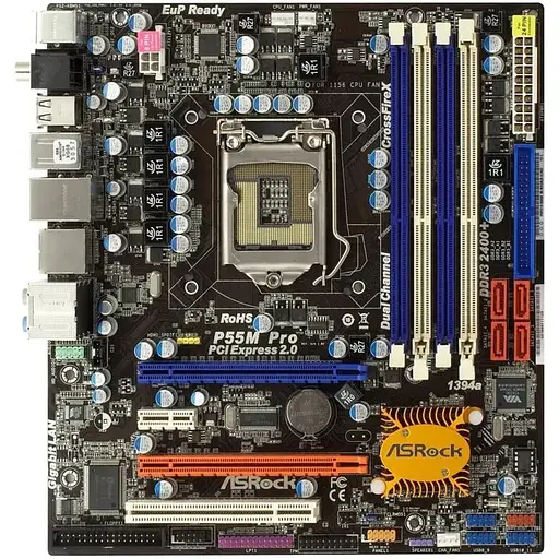 Материнская плата ASRock P55M Pro (s1156) Б/У - фото 1