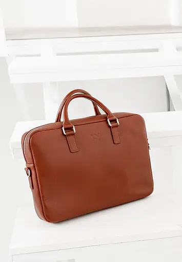 Шкіряна ділова сумка Briefcase 2.0 світло-коричневий - фото 2