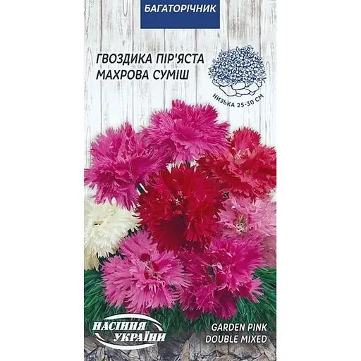 Насіння Гвоздика пір'яста махрова Насіння України суміш 0.2 г (757200)