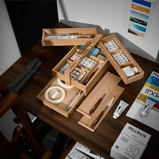 Пенал для художніх інструментів Meedenдерев’яний (бук) 6049 36×23 см   - фото 10