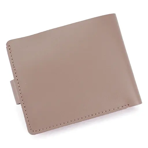 Кошелек женский маленький кожаный Handycover HC0042 нюдовый на кнопке - фото 6