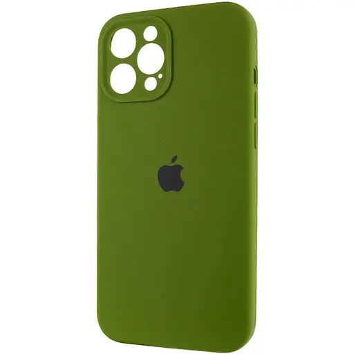 Чехол Silicone Case Full Camera Protective AA для Apple iPhone 12 Pro Max 6.7 Зеленый/Dark Olive - фото 3