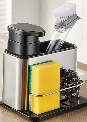 Кухонный органайзер 3 в 1 Kitchen spoon holder с диспенсером - фото 3