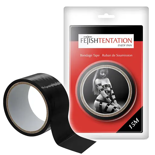 Скотч для бондажа Fetish Tentation 15м черный - фото 3