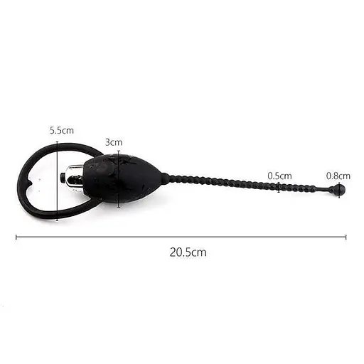 Уретральний катетер вібраційний Olo для інтенсивного стимулювання чорний K000558 - фото 2