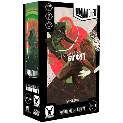 Настольная игра Geekach Games Unmatched: Робин Гуд против Бигфута (Unmatched: Robin Hood vs. Bigfoot) (укр.) (GKCH021RB) - фото 1